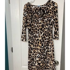 The Limited 3/4 sleeve leopard dress size small